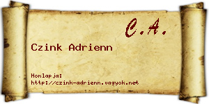 Czink Adrienn névjegykártya